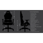 Ares Venom 電競椅 (黑紅色): 130°傾斜、2D扶手、PU面料、尼龍底座